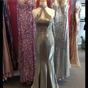 Silver cocktail gown